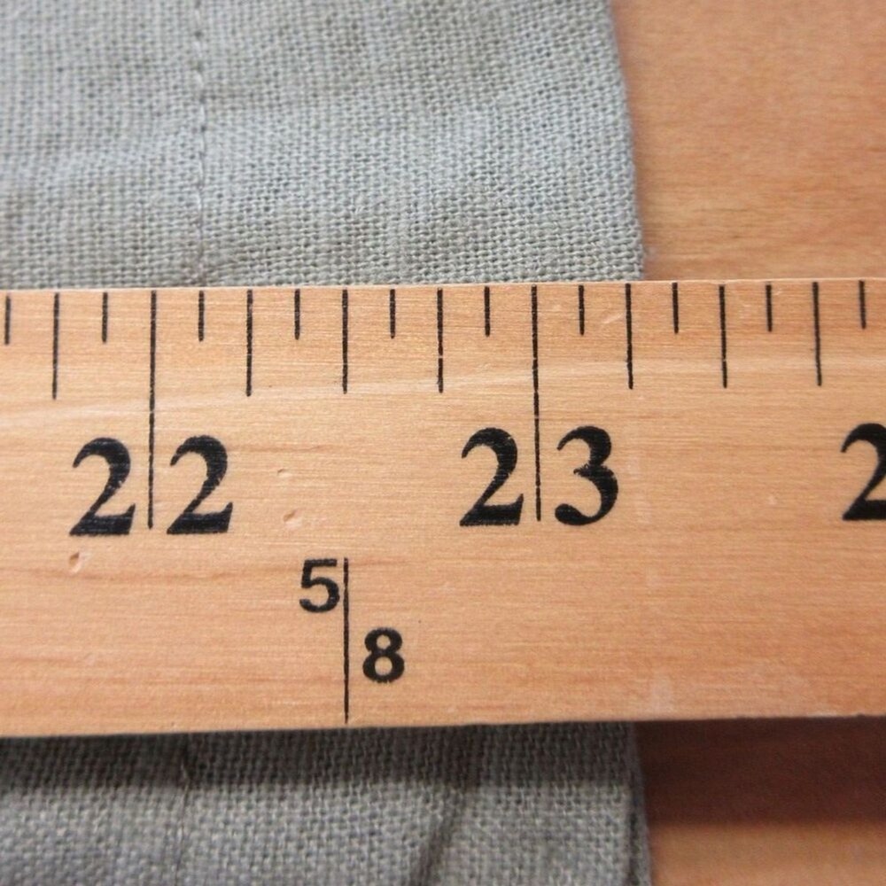 BUFFALO DAVID BITTON Linen Blend Button Front Blouse XL 16 Olive Green Shirt NWT - Picture 10 of 10